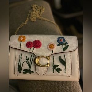 Embroidered Coach Tabby Clutch - only used once